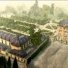 Vues du le Petit Trianon sur les cuisines