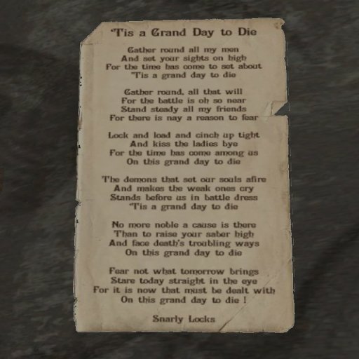 Tis A Grand Day To Die - Snarly Locks of Inworldz