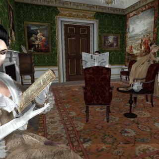 Lord Cornwallis and his Sister Enjoying quiet reading.jpg