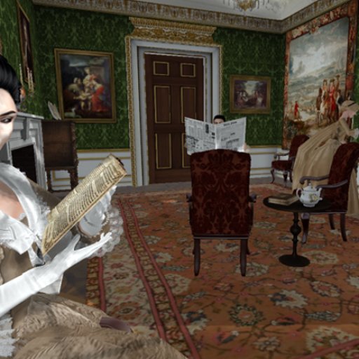 Lord Cornwallis and his Sister Enjoying quiet reading