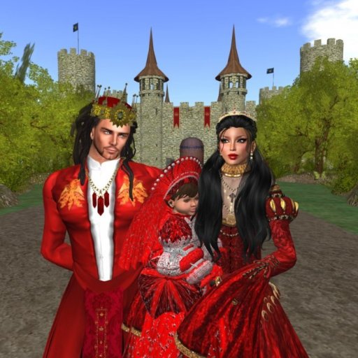 Family Photo infront of Fox Castle