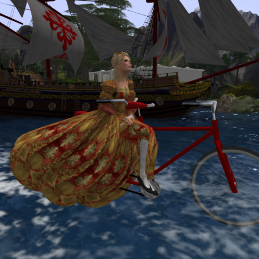 A Renaissance lady, a pirate ship, and a bicycle built for two
