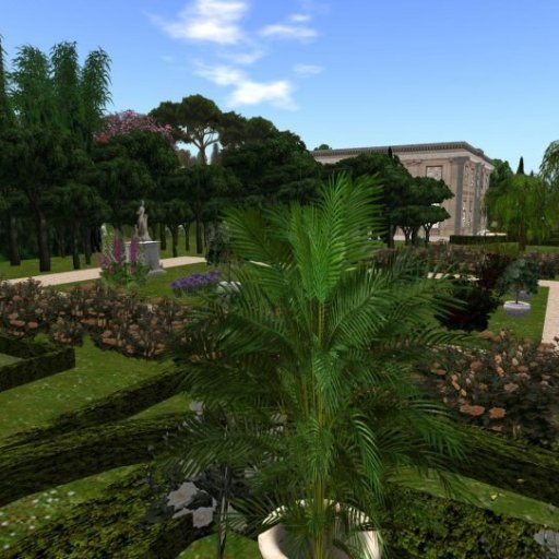 a view in the park of Lourmarin sur mer
