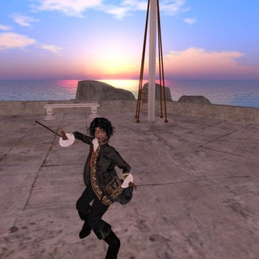 Fencing with a walking stick