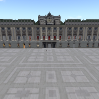 Frontal view of the palace.