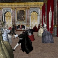 The court dancing in presence of sa majest&eacute;
