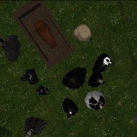 A small group laid a friend to rest