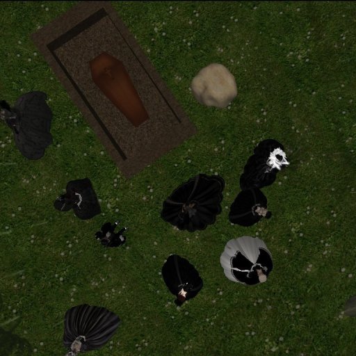 A small group laid a friend to rest