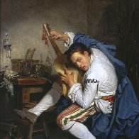 Jean-Baptiste Greuze: The Guitarist(1757)