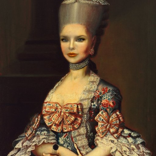 Portrait of Mariana Josefa Leonor Caterina de Baudin Portugal