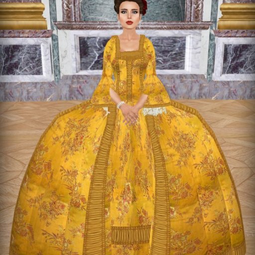 yellow ball gown