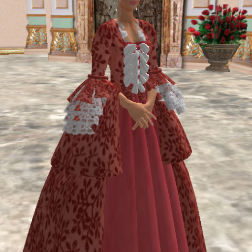 Marquise Red velvelt floral