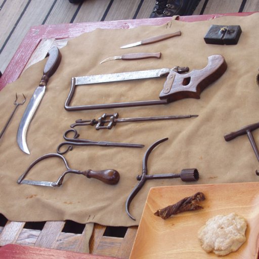 An 18th century surgeon's kit.