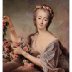 Portrait of the Countess Du Barry as Flora - by Francois-Hubert Drouais