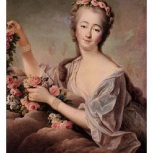Portrait of the Countess Du Barry as Flora - by Francois-Hubert Drouais