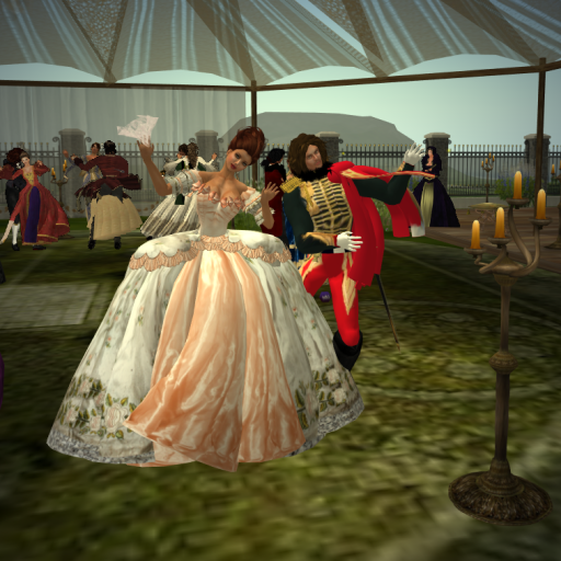 Dancing at the Midsummer Night's Ball at Greenwich - two lovers