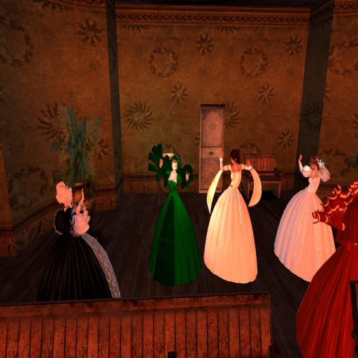 Tudor Ladies Getting Down before the show