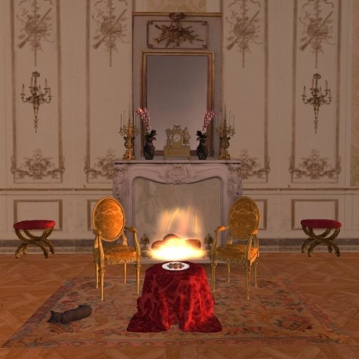 "La Deliziosa" fireplace view