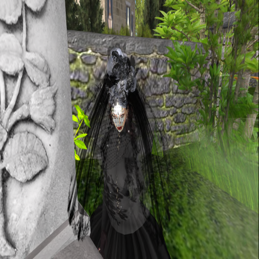 The Vicomtesse on her weekly visit to her husband's grave.