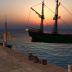 Melioria harbor at sunset